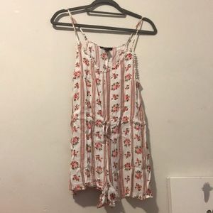 Pink floral romper